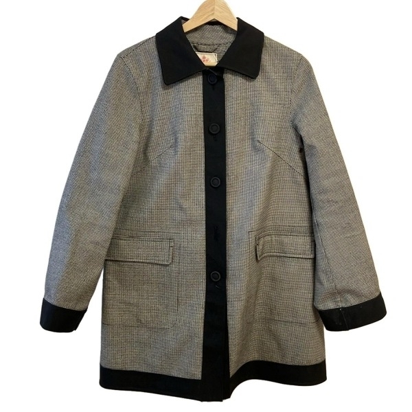 オールドイングランド OLD ENGLAND サイズ36 S - 黒×白 レディース 長袖/千鳥格子柄/春 コート_画像1