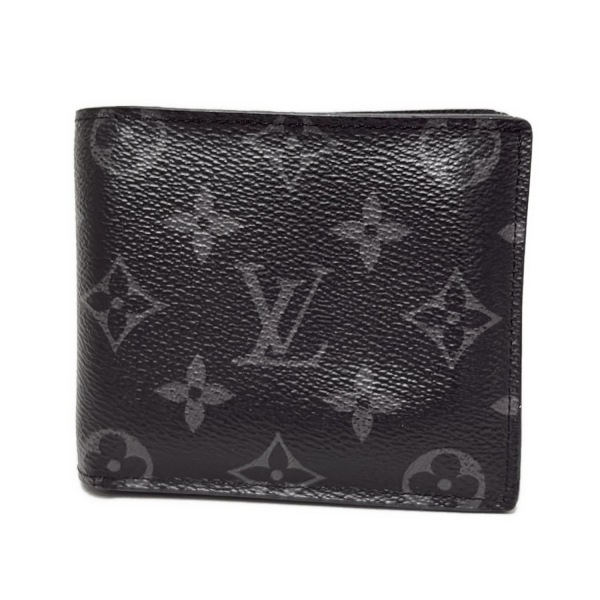 ルイヴィトン LOUIS VUITTON 2つ折り財布 M62545 ポルトフォイユマルコNM モノグラムエクリプス イニシャル刻印 RFID確認済み 財布