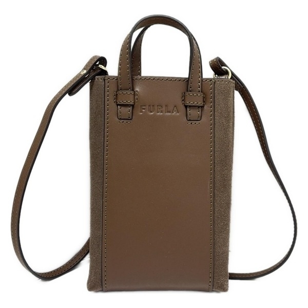  Furla FURLA сумка на плечо mia стерео лакросс корпус Mini сумка кожа темно-коричневый смартфон небольшая сумочка / ремешок съемный / наклонный ..