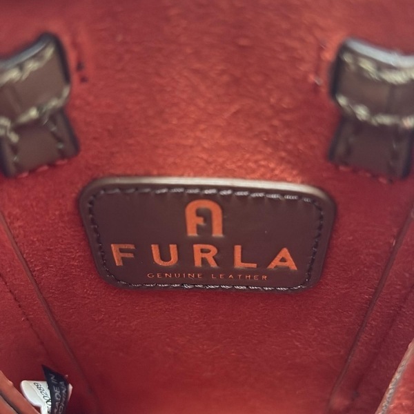  Furla FURLA сумка на плечо mia стерео лакросс корпус Mini сумка кожа темно-коричневый смартфон небольшая сумочка / ремешок съемный / наклонный ..