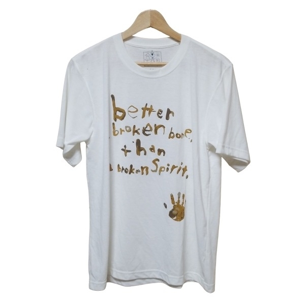 モンベル mont-bell 半袖Tシャツ サイズS - 白×ブラウン レディース クルーネック 美品 トップス_画像1