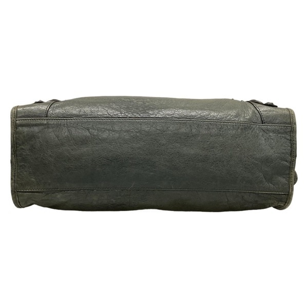 バレンシアガ BALENCIAGA ハンドバッグ 115748 ザ・シティ レザー ブルーグリーン バッグ_画像5