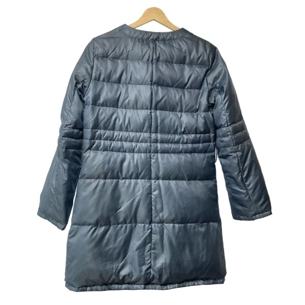 paul (pole) Stuart PaulStuart пуховик размер 8 M - голубой × темно-коричневый женский длинный рукав / двусторонний / зима жакет