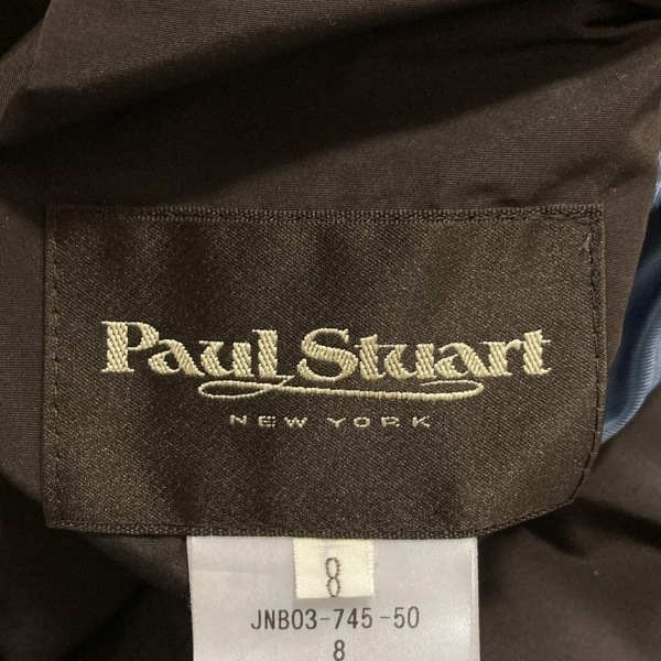 paul (pole) Stuart PaulStuart пуховик размер 8 M - голубой × темно-коричневый женский длинный рукав / двусторонний / зима жакет
