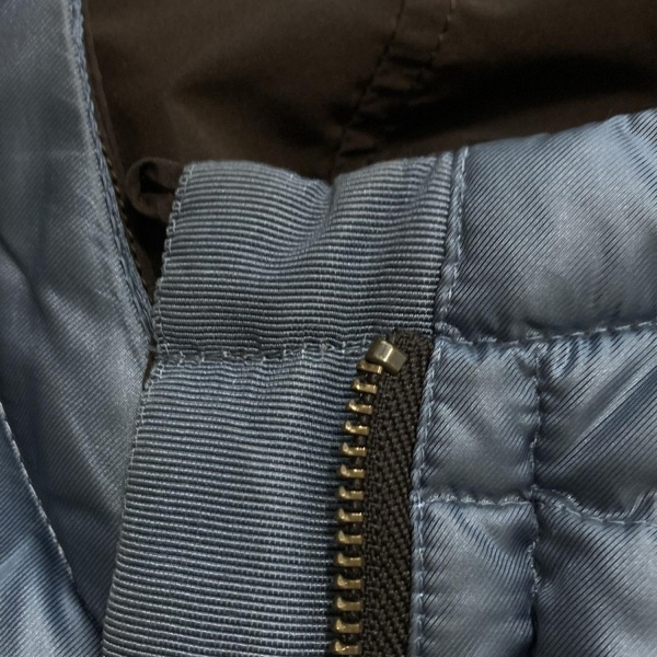 paul (pole) Stuart PaulStuart пуховик размер 8 M - голубой × темно-коричневый женский длинный рукав / двусторонний / зима жакет