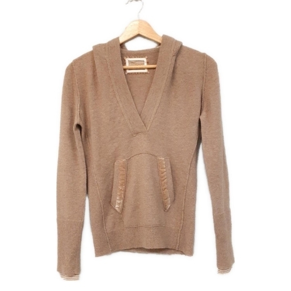  Foxey FOXEY Parker размер 38 M 22670 - серый бежевый женский длинный рукав / вязаный / кашемир / тянуть over прекрасный товар tops 