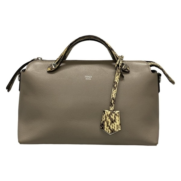 フェンディ FENDI ハンドバッグ 8BL124 バイザウェイ レザー グレー×ベージュ バッグ_画像1