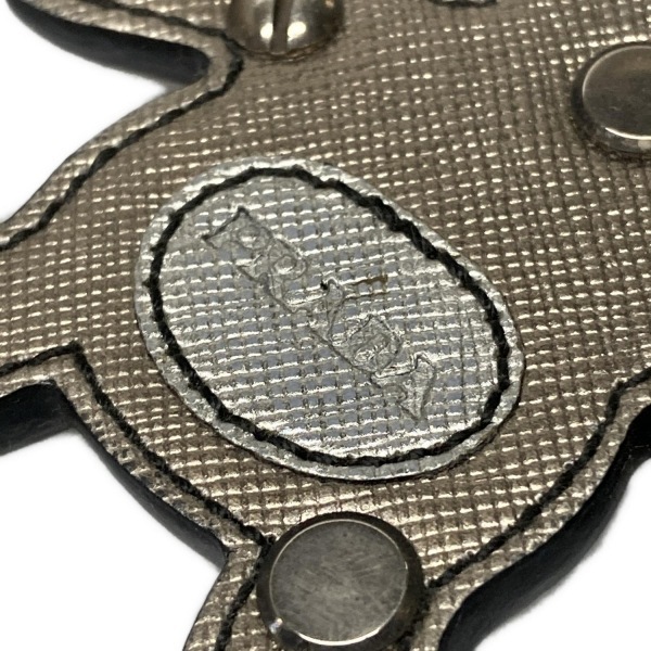 プラダ PRADA キーホルダー(チャーム) 1AR245 - レザー シルバー くま/ベア キーホルダー_画像3