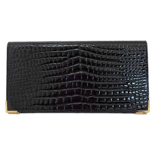 ダンヒル dunhill/ALFREDDUNHILL 札入れ - レザー 黒 クロコ型押し加工 財布_画像2