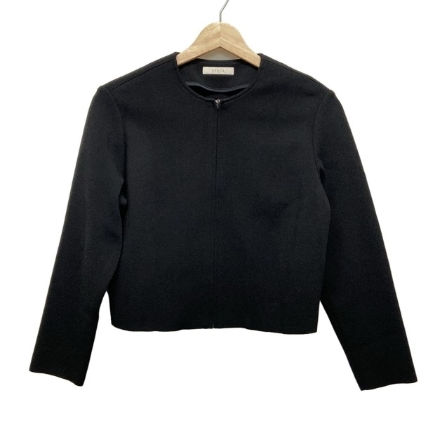 エポカ EPOCA サイズ40 M - 黒 レディース 長袖/ジップアップ/春/秋 美品 ジャケット_画像1