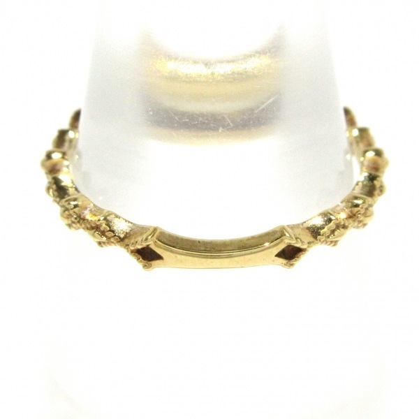 アガット agete リング 9 号 - K14YG×ダイヤモンド×ブルーグレー 総重量:1.3g/2Pダイヤ/ダイヤ0.02カラット アクセサリー(指)_画像3