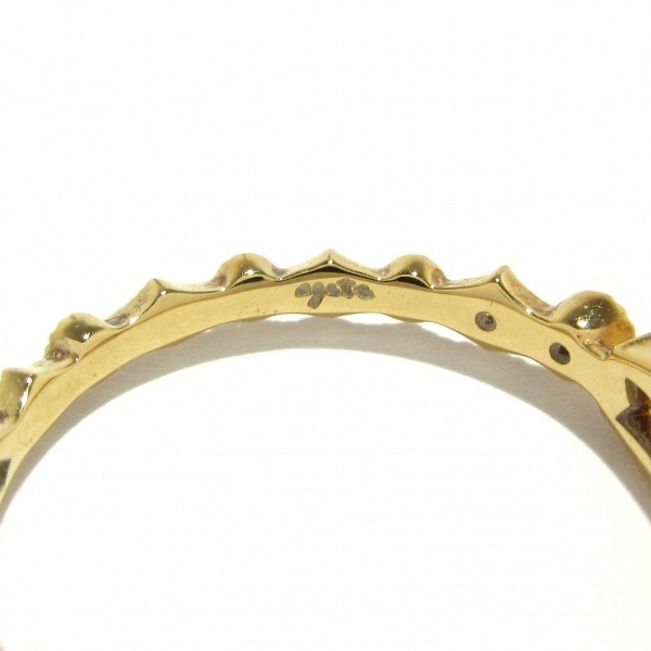 アガット agete リング 9 号 - K14YG×ダイヤモンド×ブルーグレー 総重量:1.3g/2Pダイヤ/ダイヤ0.02カラット アクセサリー(指)_画像5