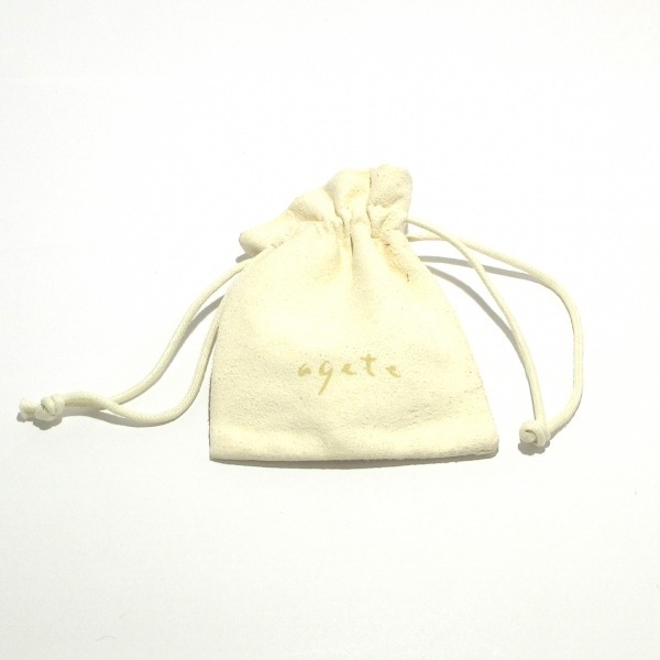 アガット agete リング 9 号 - K14YG×ダイヤモンド×ブルーグレー 総重量:1.3g/2Pダイヤ/ダイヤ0.02カラット アクセサリー(指)_画像7