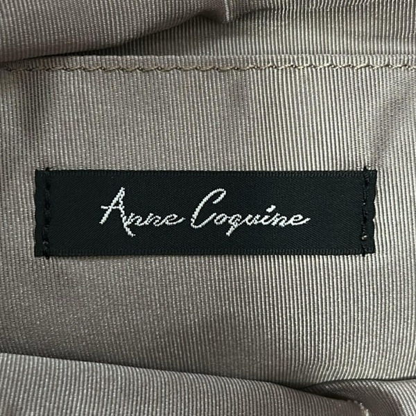 アンコキーヌ Anne Coquine トートバッグ - レザー、ムートン ベージュ×ダークブラウン 美品 バッグ_画像8