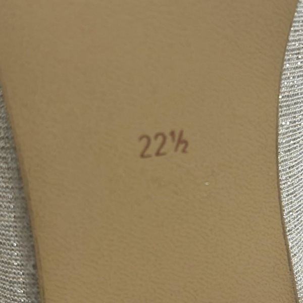 ジルスチュアート JILL STUART フラットシューズ 22 1/2 - シルバー×クリア レディース ビジュー/ラメ 新品同様 靴_画像6