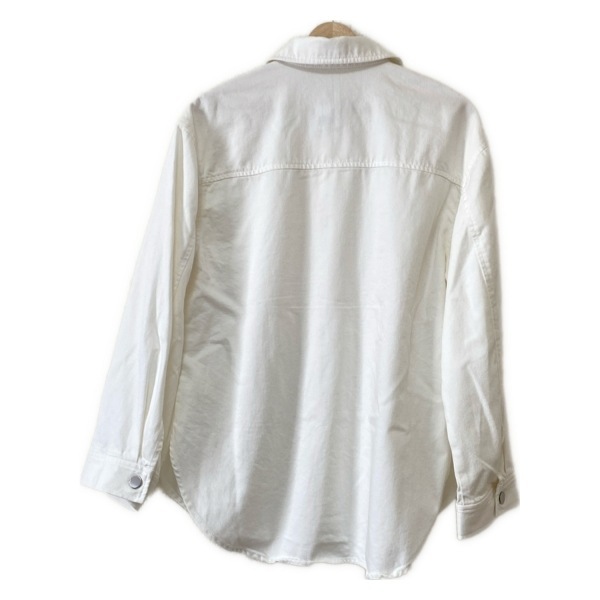 теория ryukstheory luxe размер 038 M - слоновая кость женский длинный рукав / Denim рубашка жакет / осень / весна жакет