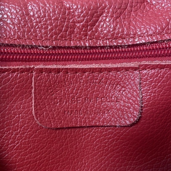 ペレボルサ Borse in Pelle トートバッグ - レザー レッド バッグ_画像8