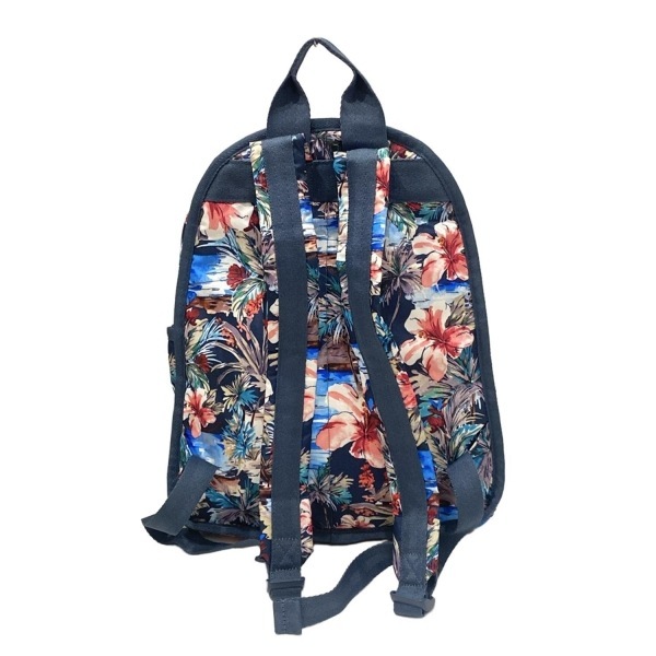 レスポートサック LESPORTSAC リュックサック/バックパック - ネイビー×ダークブラウン×マルチ 花柄 バッグ_画像3