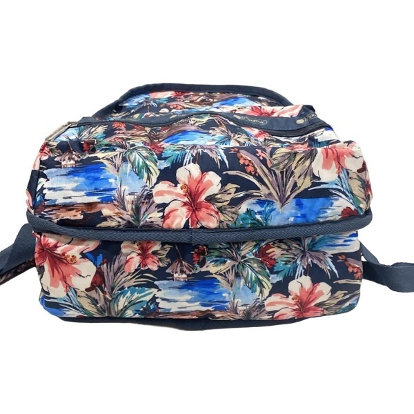 レスポートサック LESPORTSAC リュックサック/バックパック - ネイビー×ダークブラウン×マルチ 花柄 バッグ_画像4