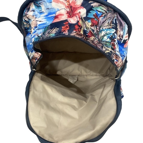 レスポートサック LESPORTSAC リュックサック/バックパック - ネイビー×ダークブラウン×マルチ 花柄 バッグ_画像8