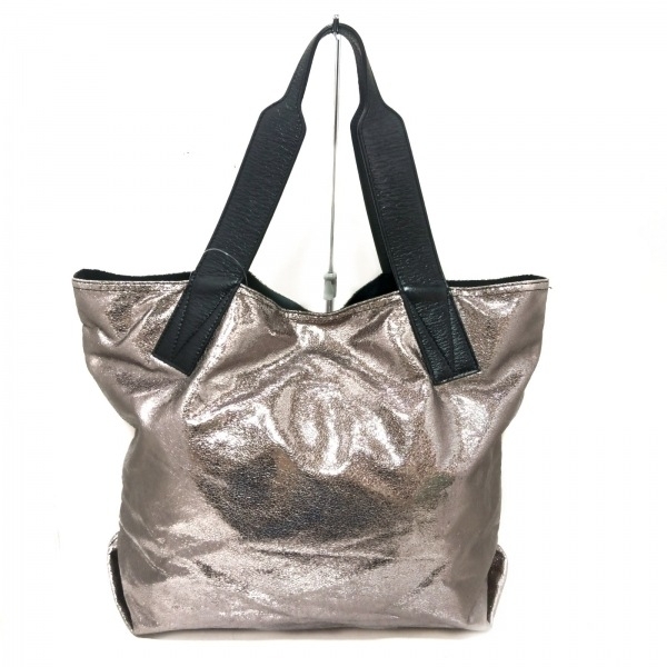 ステファンヴェルディノ STEPHANE VERDINO トートバッグ - レザー 黒×メタリックシルバー バッグ_画像1