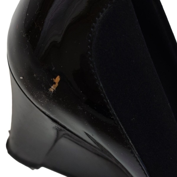 サルバトーレフェラガモ FERRAGAMO/SalvatoreFerragamo パンプス 8 D - レザー 黒 レディース ウェッジソール 靴_画像8