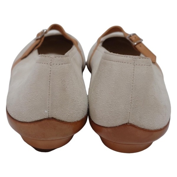 サルバトーレフェラガモ FERRAGAMO/SalvatoreFerragamo フラットシューズ 7 B - レザー ライトベージュ×ライトブラウン レディース 靴_画像3