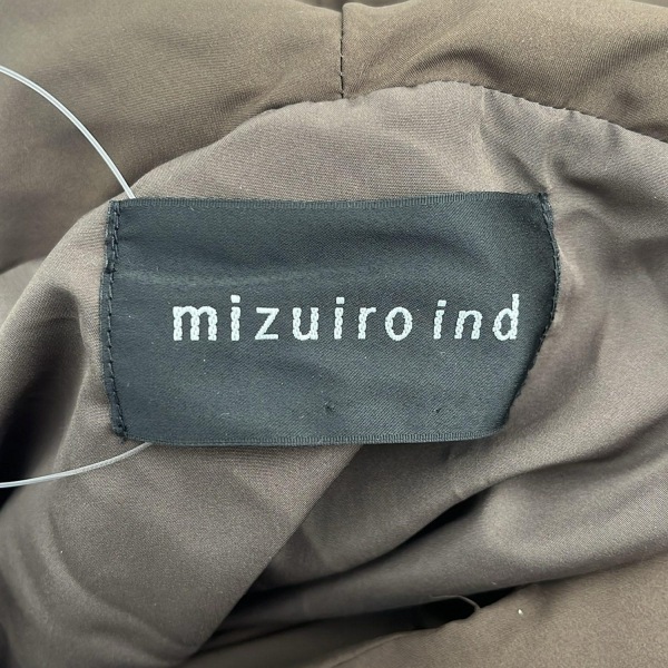 ミズイロインド mizuiro ind ダウンコート - ダークブラウン レディース 長袖/冬 美品 コート_画像3