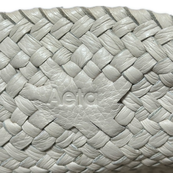 アエタ Aeta トートバッグ - レザー アイボリー 2way/編み込み バッグ_画像8