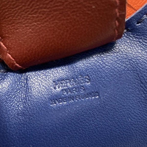 Hermes HERMES брелок для ключа ( очарование ) Rodeo очарование MM голубой × бордо × orange прекрасный товар брелок для ключа