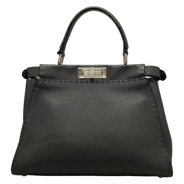 フェンディ FENDI ハンドバッグ 8BN290-Q0J ピーカブーアイコニックミディアム/セレリア レザー ダークグレー バッグ_画像3