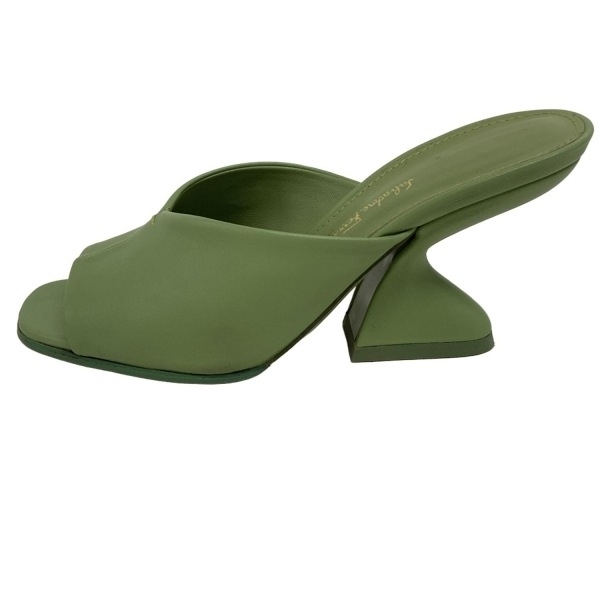  Salvatore Ferragamo FERRAGAMO/SalvatoreFerragamo шлепанцы S - кожа светло-зеленый женский выступающая подошва замена обивки settled обувь 