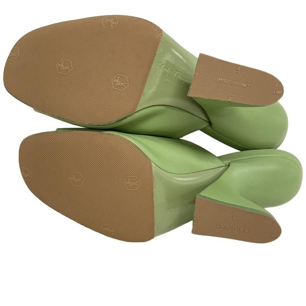 Salvatore Ferragamo FERRAGAMO/SalvatoreFerragamo шлепанцы S - кожа светло-зеленый женский выступающая подошва замена обивки settled обувь 
