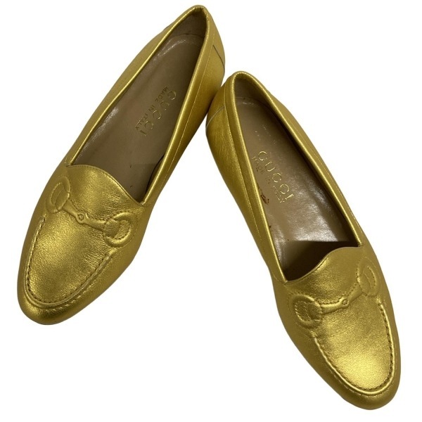 グッチ GUCCI シューズ 36 - レザー ゴールド レディース 靴_画像2