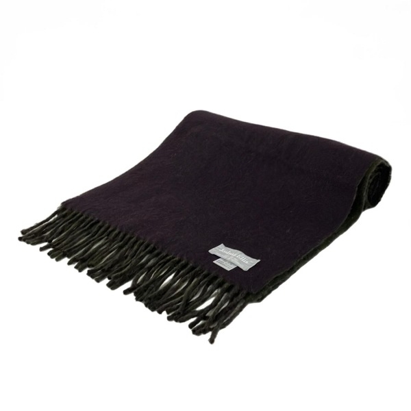 jo Sure Ellis Joshua Ellis - кашемир темно-зеленый × темный лиловый muffler jo Sure Ellis Joshua Ellis - кашемир темно-зеленый × темный лиловый muffler