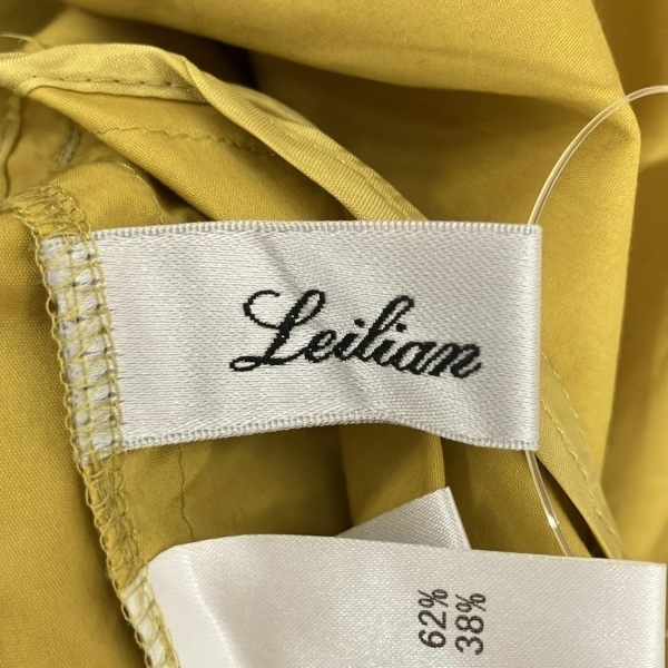 レリアン Leilian サイズ13+ S - イエロー レディース 半袖/夏物 美品 ワンピース_画像3