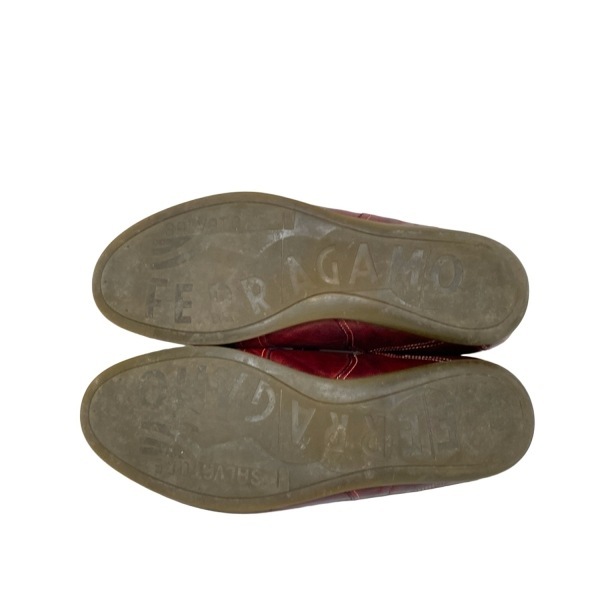  Salvatore Ferragamo FERRAGAMO/SalvatoreFerragamo спортивные туфли 81/2EE - кожа бордо × темно-коричневый мужской обувь 