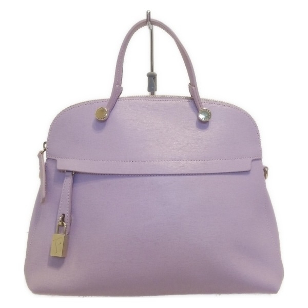 フルラ FURLA ハンドバッグ パイパー レザー ライトパープル 美品 バッグ_画像1