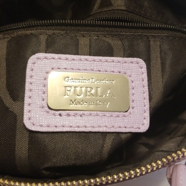 フルラ FURLA ハンドバッグ パイパー レザー ライトパープル 美品 バッグ_画像8