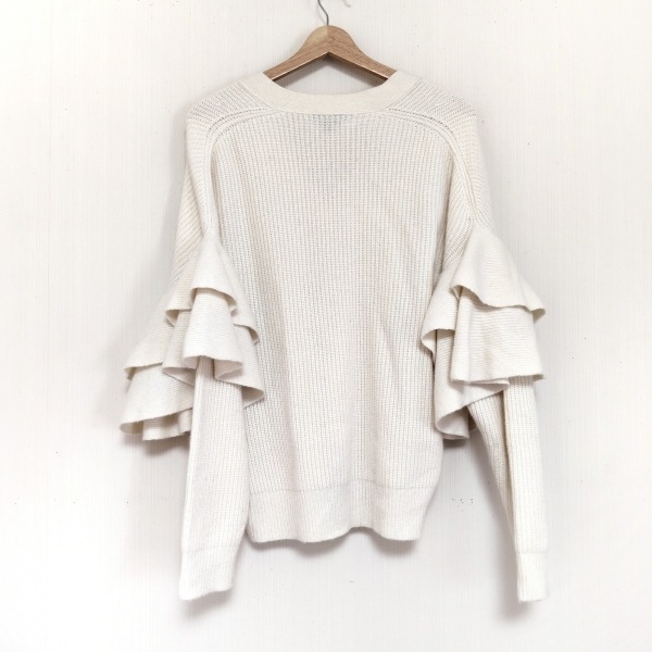 ドゥロワー Drawer カーディガン サイズ1 S 6515-199-0495 - アイボリー レディース 長袖/フリル 美品 トップス_画像2