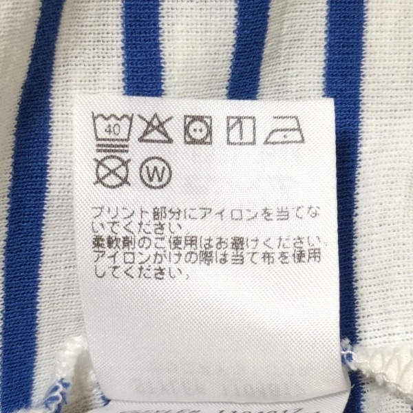 モンベル mont-bell 半袖Tシャツ サイズM - 白×ブルー レディース クルーネック/ボーダー トップス_画像5