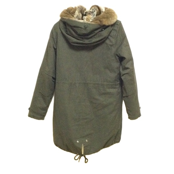 ウールリッチ WOOLRICH サイズXS - カーキ レディース 長袖/ライナー着脱可/ラビットファー/秋/冬 コート_画像2