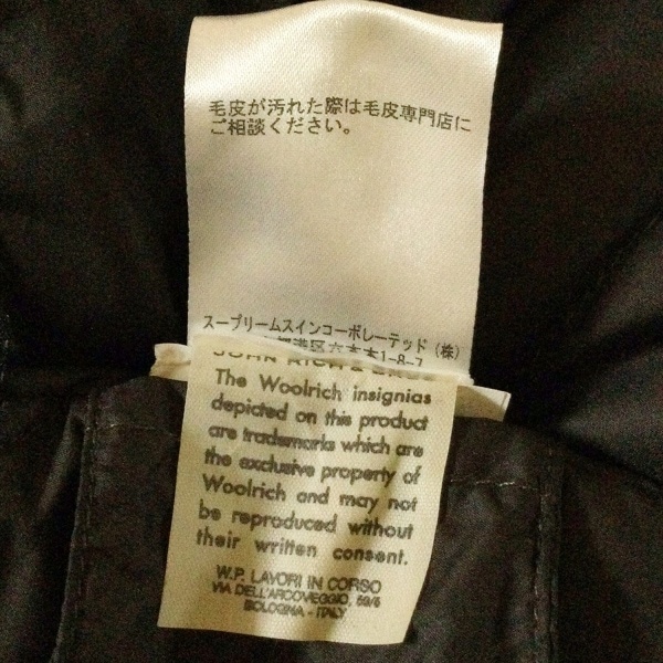 ウールリッチ WOOLRICH サイズXS - カーキ レディース 長袖/ライナー着脱可/ラビットファー/秋/冬 コート_画像5