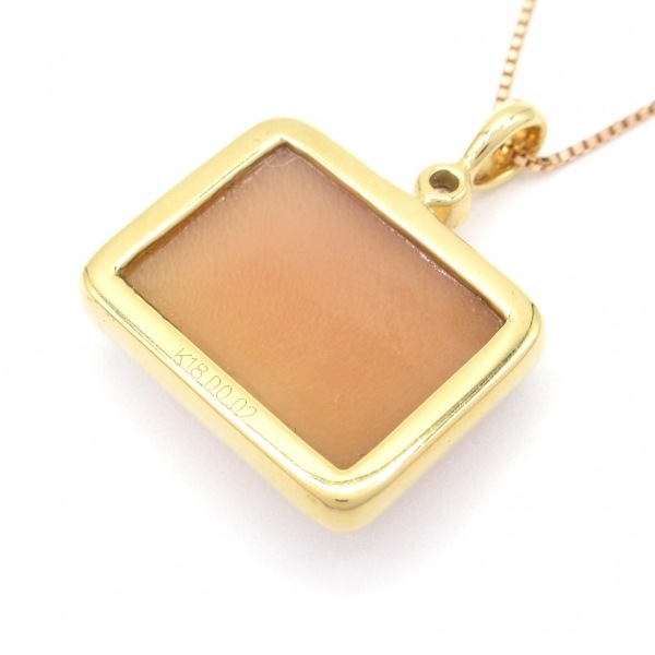 ノーブランド Unbranded ネックレス K18PG×ダイヤモンド×マルチ 総重量:4.9g/D0.02刻印 美品 アクセサリー(首)_画像3