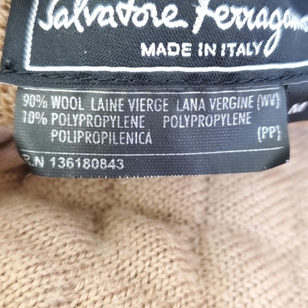 サルバトーレフェラガモ FERRAGAMO/SalvatoreFerragamo ポンチョ サイズM ベージュ レディース ニット/ジップアップ/秋/冬 ジャケット_画像4