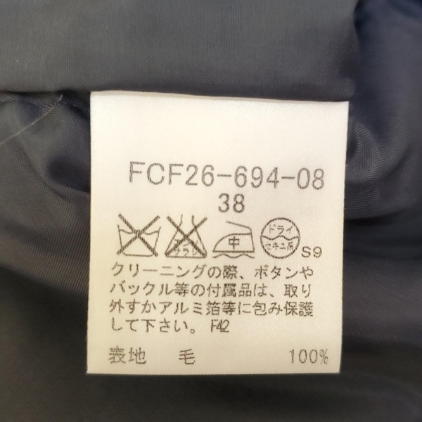 バーバリーブルーレーベル Burberry Blue Label サイズ38 M - グレー×アイボリー×パープル レディース 七分袖/チェック柄/ショート丈/冬_画像5