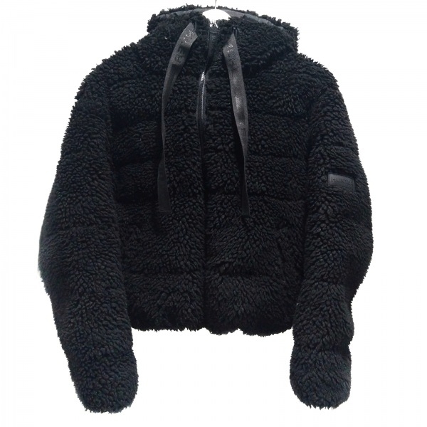 ハンター HUNTER ブルゾン サイズXS - 黒 レディース 長袖/ボア/ジップアップ/ショート丈/中綿/冬 美品 ジャケット_画像1