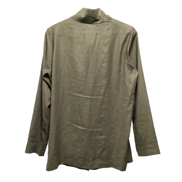 イッセイミヤケ ISSEYMIYAKE 長袖シャツブラウス サイズ3 L - カーキ レディース シースルー 美品 トップス_画像2