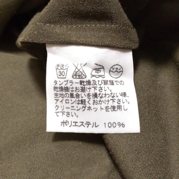 イッセイミヤケ ISSEYMIYAKE 長袖シャツブラウス サイズ3 L - カーキ レディース シースルー 美品 トップス_画像4
