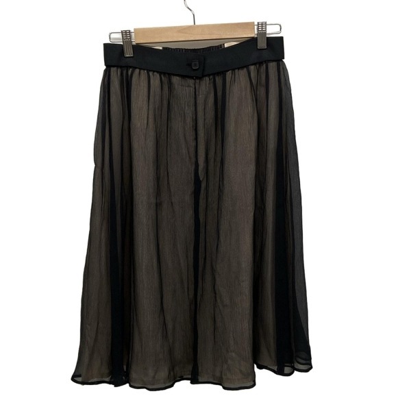 フェンディ FENDI ロングスカート サイズ40 M - 黒×ベージュ レディース シースルー 美品 ボトムス_画像2